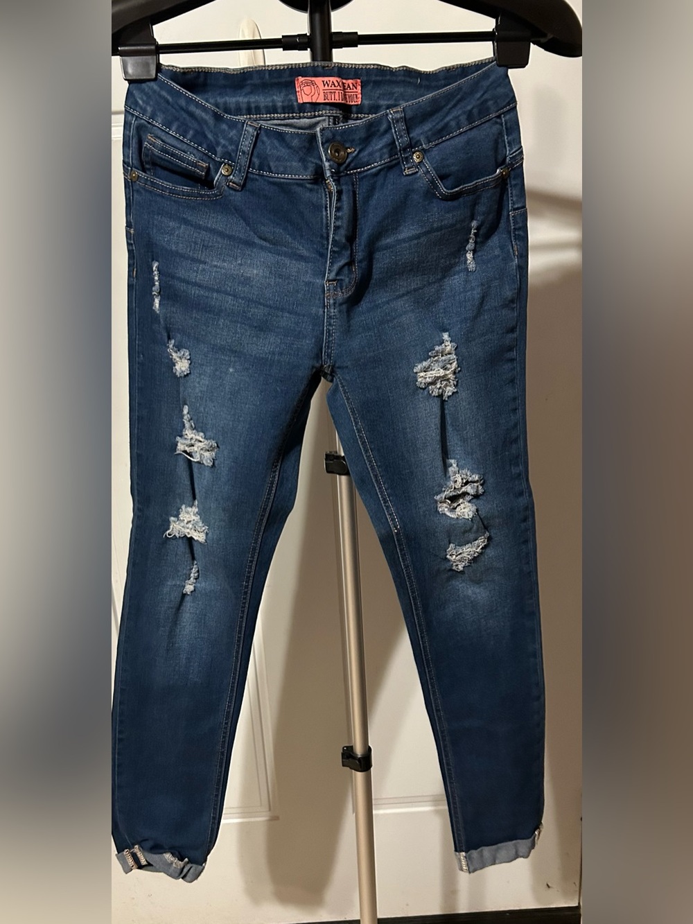 Wax Jean woman’s Navy Waxed Jeans